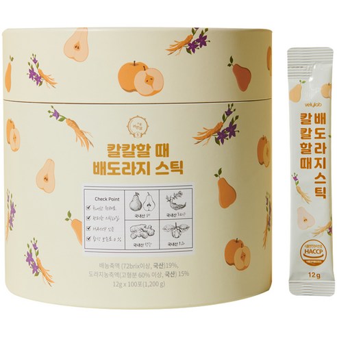 려원담 칼칼할때 배도라지 스틱 100p 원형지함, 1.2kg, 1개