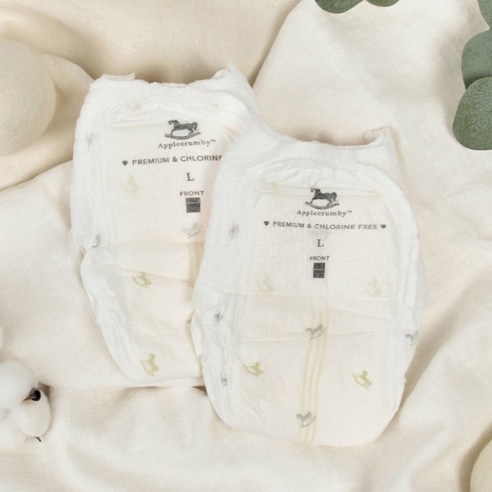 섬세한 아기를 위한 궁극의 편안함, 애플크럼비 프리미엄 슈퍼슬림 팬티형 기저귀