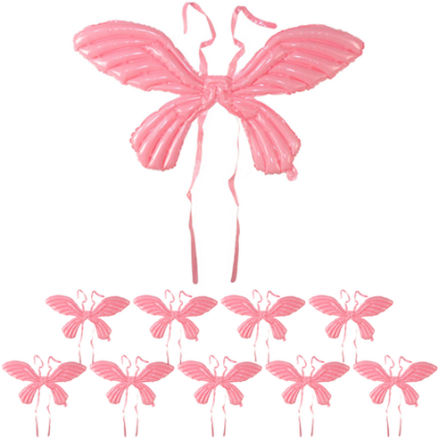 MEO 홈 생일파티 나비 날개풍선 싱글윙 샤이닝, 핑크, 10개