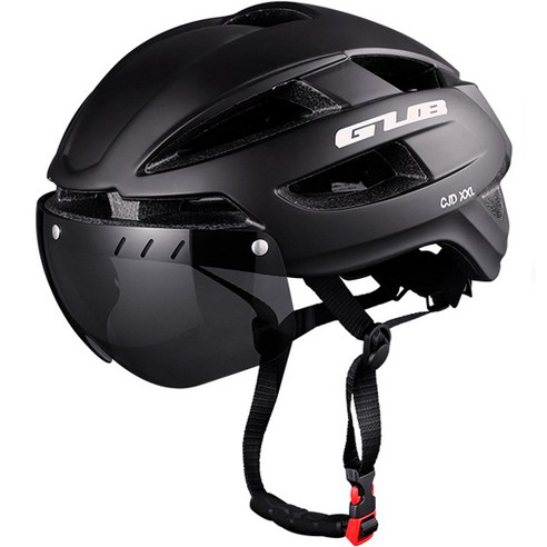 커스터마이징 가능한 피팅과 통기성이 뛰어난 지유비 CJD 에어로 자전거 고글헬멧 빅사이즈로 머리와 눈을 안전하게 보호하세요.