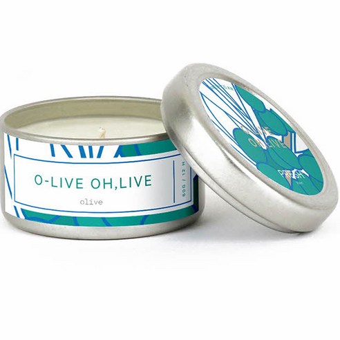 프레쉬 소이 캔들 향초 스몰 60g, O LIVE OH LIVE 그린 올리브, 1개