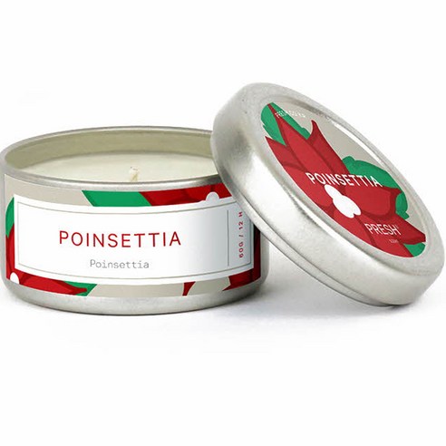 프레쉬 소이 캔들 향초 스몰 60g, POINSETTIA 포인세티아, 1개