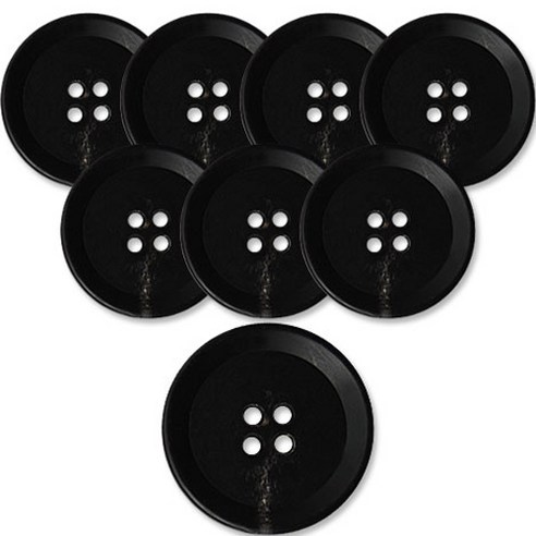 동대문단추왕 고급 무광 코트 가디건 단추 25mm, BK(덴마크), 8개