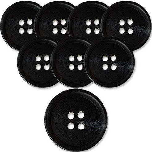 동대문단추왕 고급 무광 코트 가디건 단추 25mm, BK(워킹), 8개