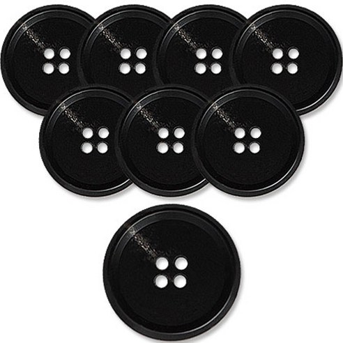 동대문단추왕 고급 무광 코트 가디건 단추 25mm, BK(멜버른), 8개