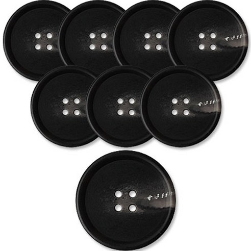 동대문단추왕 고급 무광 코트 가디건 단추 25mm, BK(포멀), 8개