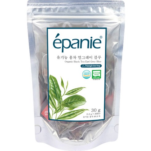 에빠니 유기농 홍차 얼그레이 블루 20p, 20g, 20개입, 1개