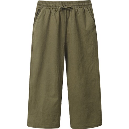 레몬소울 여성용 모모니 린넨 밴딩 와이드 8부 팬츠