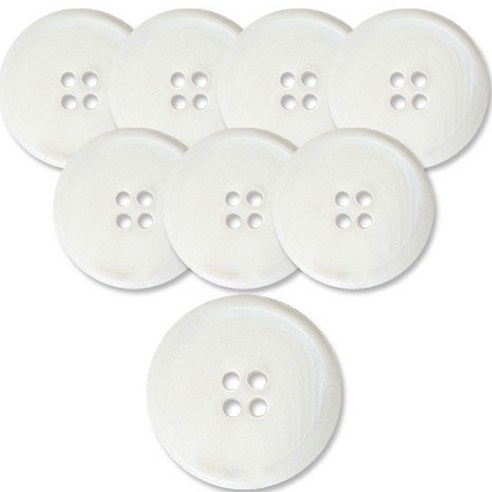 동대문단추왕 고급 무광 코트 가디건 단추 25mm, 멜버른, 8개, 화이트 WT 멜버른