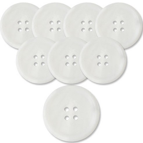 동대문단추왕 고급 무광 코트 가디건 단추 25mm, MD, 8개, 화이트 WT MD