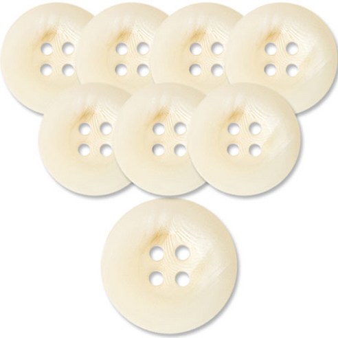 동대문단추왕 고급 무광 코트 가디건 단추 25mm, 브레인, 8개, 화이트 IV 브레인