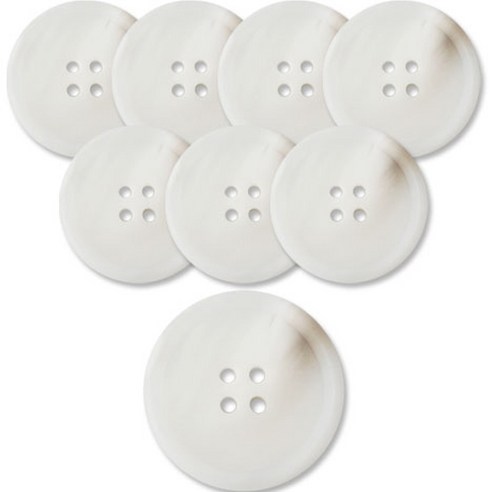 동대문단추왕 고급 무광 코트 가디건 단추 25mm, 포멀, 8개, 화이트 WT 포멀