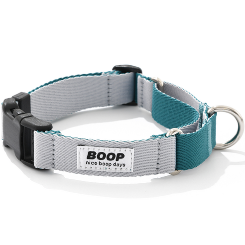 BOOP 반려동물 오리지날 마틴게일 목줄, 실버 그레이