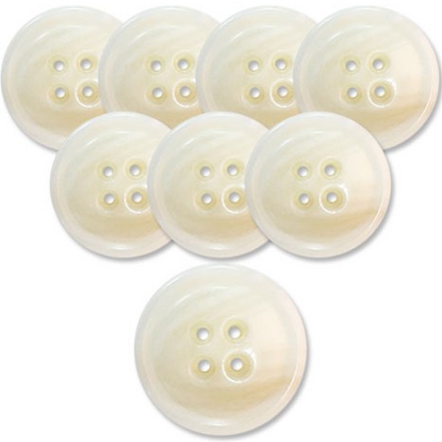 동대문단추왕 고급 무광 코트 가디건 단추 15mm, 화이트두둠이, 8개