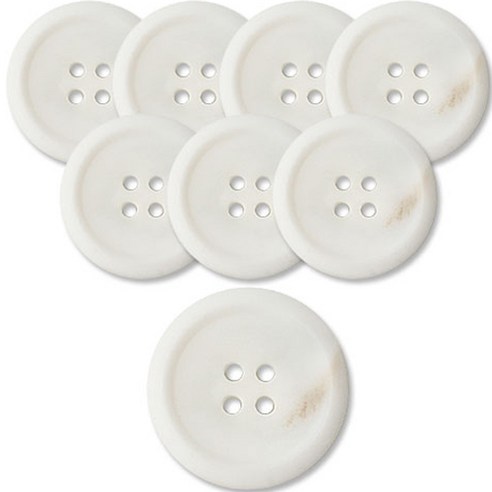 동대문단추왕 고급 무광 코트 가디건 단추 15mm, 화이트코트라, 8개