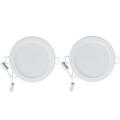 루시아 LED 디밍 매입등 5W 외경 100mm x 높이 30mm x 타공 80mm, 주백색, 2개