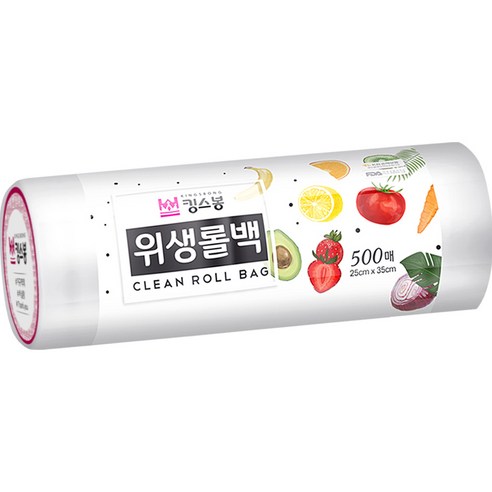 킹스봉 비닐봉투 위생롤백, 25 x 35 cm, 500개, 1개