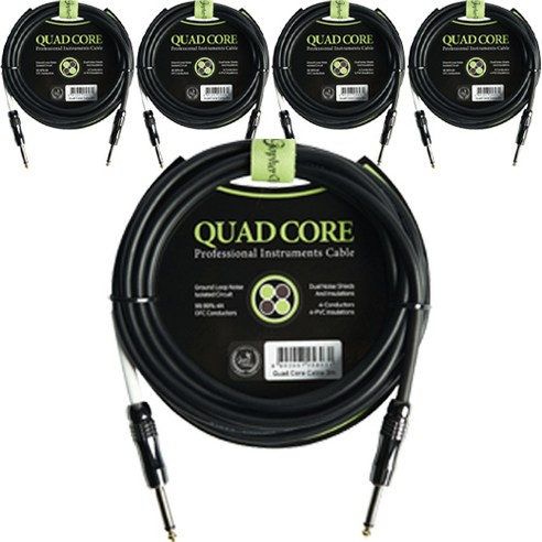 고퍼우드 Quad core cable 어쿠스틱 베이스 기타 전용 케이블, 5개