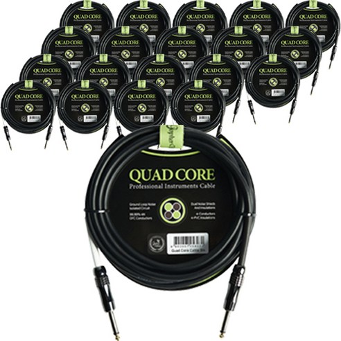 고퍼우드 Quad core cable 어쿠스틱 베이스 기타 전용 케이블, 20개