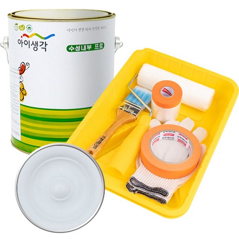 삼화페인트 아이생각 친환경 수성내부 프로 4L 도구세트, 코스믹블루, 4000ml, 1개