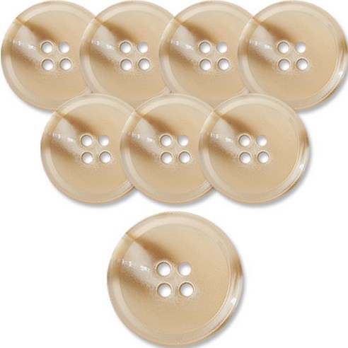 동대문단추왕 고급 무광 코트 가디건 단추 베이지 25mm, 플레코 LBG, 8개