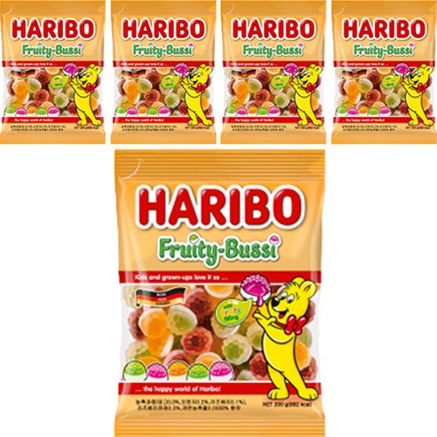 하리보 프루티 부시 젤리, 100g, 5개