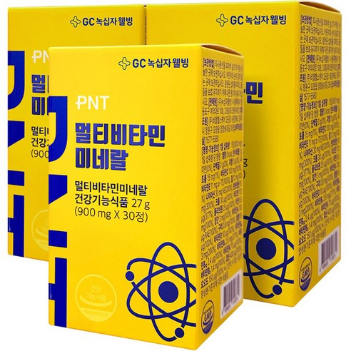 GC녹십자웰빙 PNT 멀티비타민 미네랄 900mg 30정, 3개