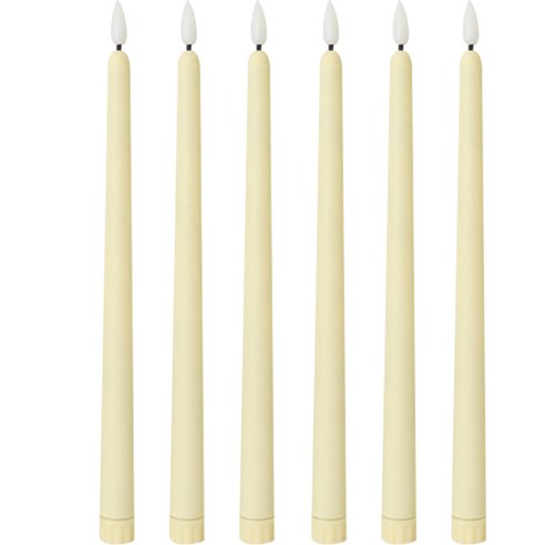 모스틱 레스토랑 결혼식 파티 긴초 led 촛불 6p, 베이지