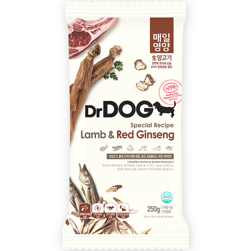 닥터독 전연령 매일영양 건식사료, 면역력 강화, 250g, 1개