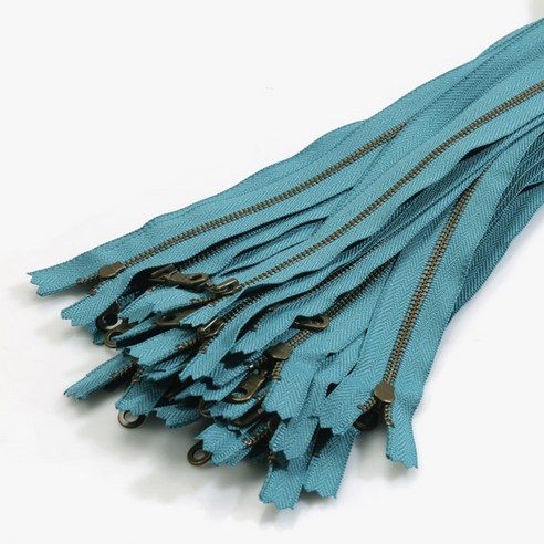 와이케이케이 청동지퍼 둥근고리 3호 25cm, 오션블루, 25개