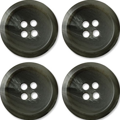 고급 무광 코트 가디건 단추 30mm, 카키각시봉, 4개