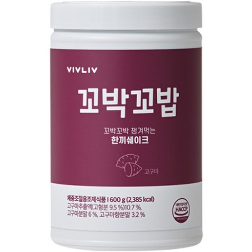 비브리브 꼬박꼬밥 한끼쉐이크 고구마, 600g, 1개