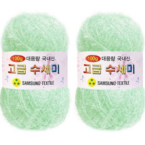 yarna 대용량 고급수세미 134 베이비민트 100g, 134베이비민트, 2개