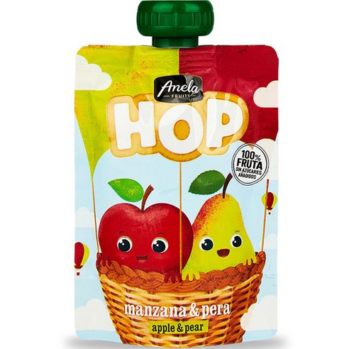 아넬라 HOP 과일 퓨레, 혼합맛(사과/사과배), 100g, 1개