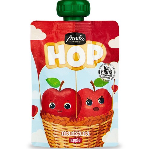 아넬라 HOP 과일 퓨레, 사과, 100g, 1개
