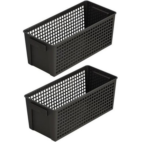 이노마타 다용도 리빙 박스, 블랙, 2개