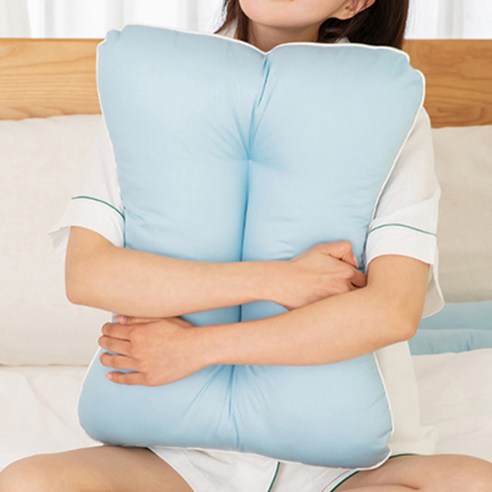 나를베개 성인용 빨아쓰는 낮은 경추베개, 스카이블루, 1개