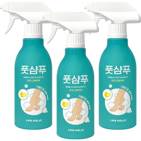 라이프홀릭 버블 풋샴푸 아이스 레몬 400ml 발 전체용 품질 좋은 특가 상품