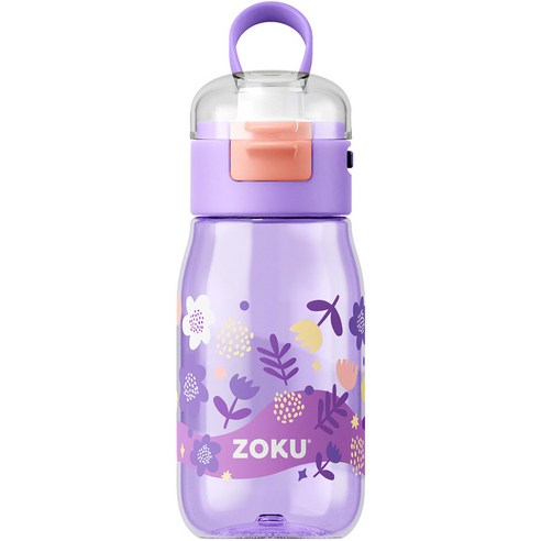 조쿠 플립 원터치 보틀, 퍼플플라워, 475ml, 1개