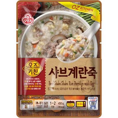 오뚜기 오즈키친 샤브계란죽, 450g, 1개