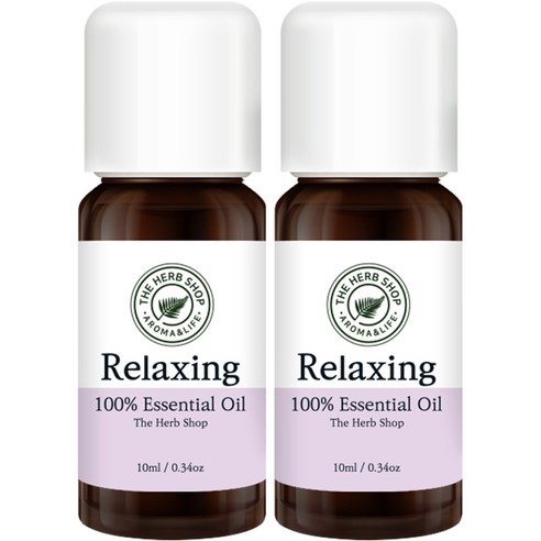 더허브샵 에센셜 오일 릴렉싱 10ml 2p, 라벤더 + 일랑일랑