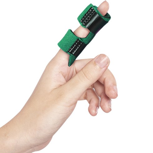 바디큐 닥터스 손가락 고정 보호대 그린 2개입, 1세트