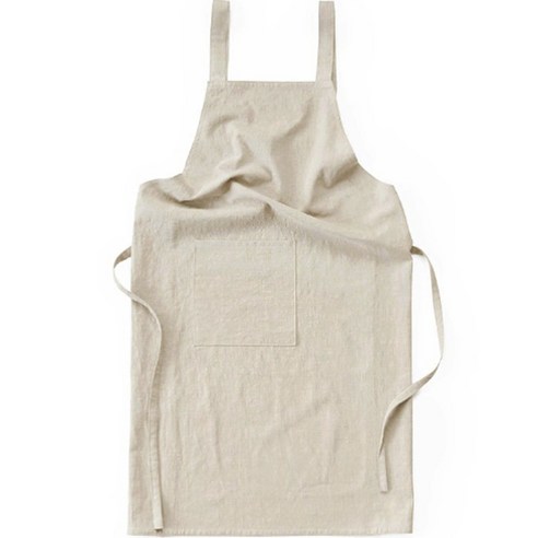 주방에 감성을 더하다: 반디비 모던 코튼 린넨 앞치마 A510, 베이지 린넨앞치마