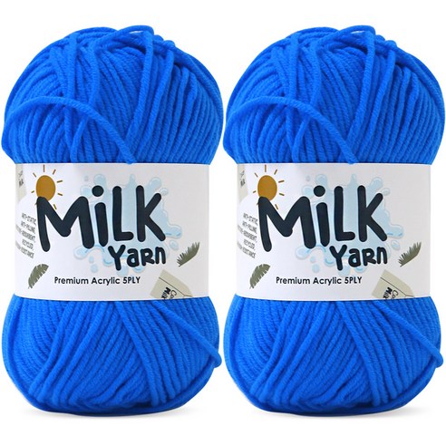 니뜨 밀크얀 뜨개실 50g, 29 블루, 2개