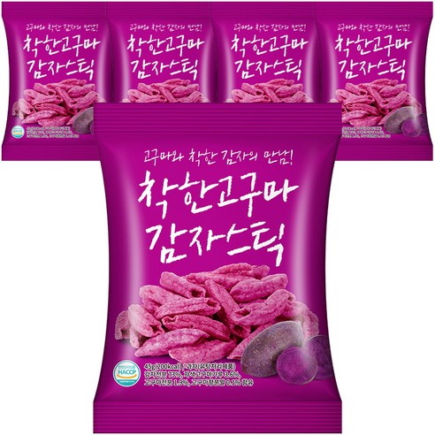 에이스엠앤티 착한 고구마 감자스틱, 45g, 5개