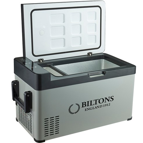 빌톤 차량 캠핑용 대용량 이동식 냉장고 컴프레셔, 40L, 블랙 + 그레이