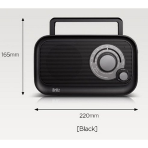 브리츠 레트로 휴대용 라디오, BZ-R410, 블랙