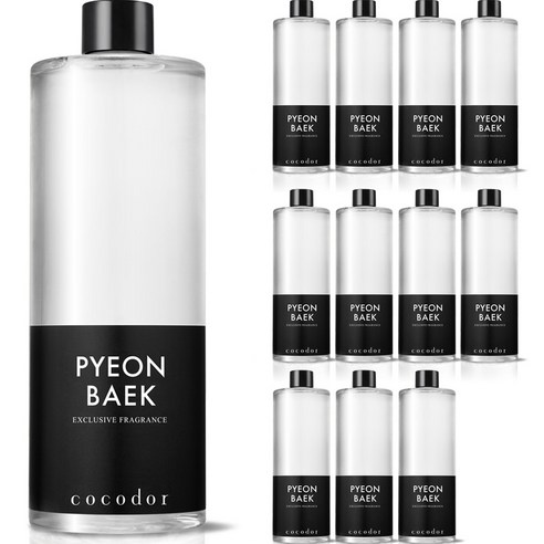코코도르 퍼퓸 디퓨저 리필액, 편백, 500ml, 12개