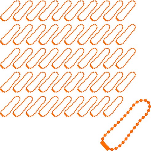 컬러 군번줄, 오렌지색, 50개