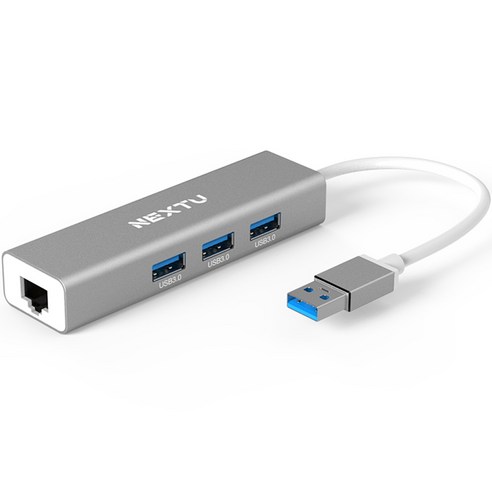 넥스트유 USB-A to USB3.0 기가비트 랜허브 NEXT-UH404LAN, 혼합색상